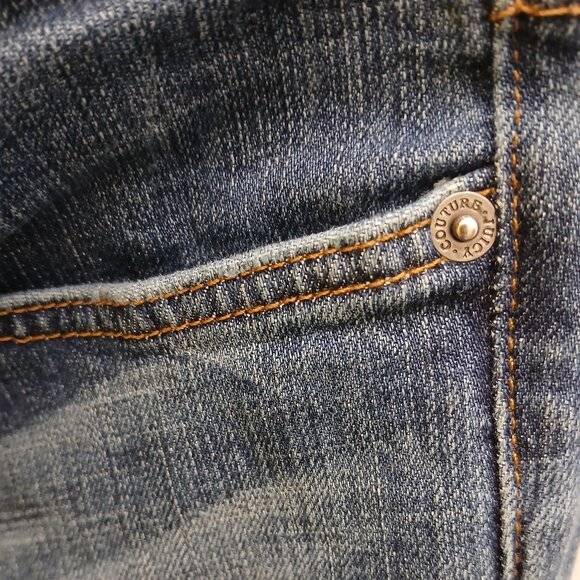 *Rare*Juicy Couture Y2K Sequin Denim Jeans - Picture 9 of 10